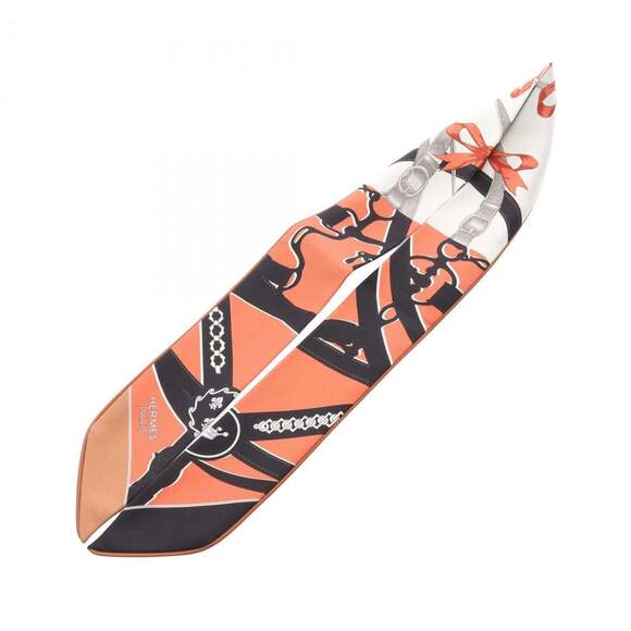 HERMES Black Leather Scarf - Picture 2 of 5